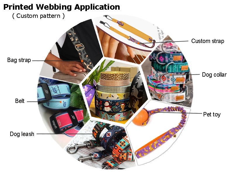 printed webbing for dog collar and leash printed webbing for dog collar and leash